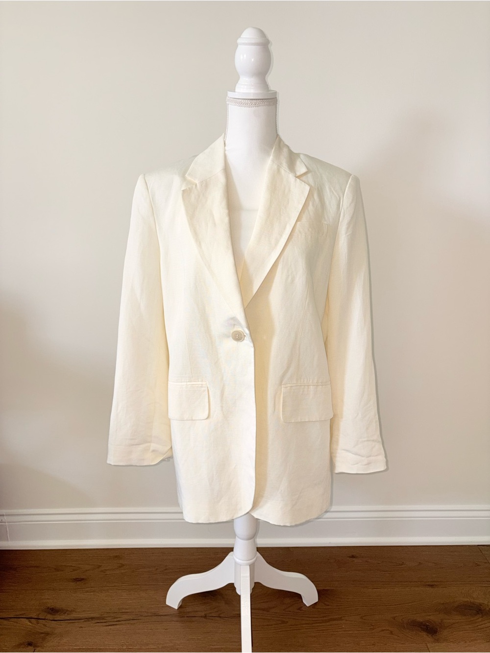 H&M Cream Single-Button Blazer